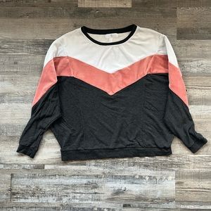 Velour retro pullover sweater